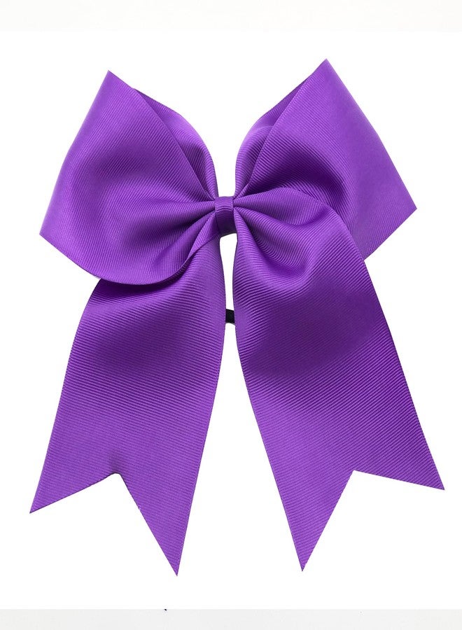 Hipcheer 20pcs 8" Large Cheer Bows for Girls, Hand-made Grosgrain Ribbon Hair Accessories for Teen Girls Softball Cheerleader Sports (Purple) - Image 5